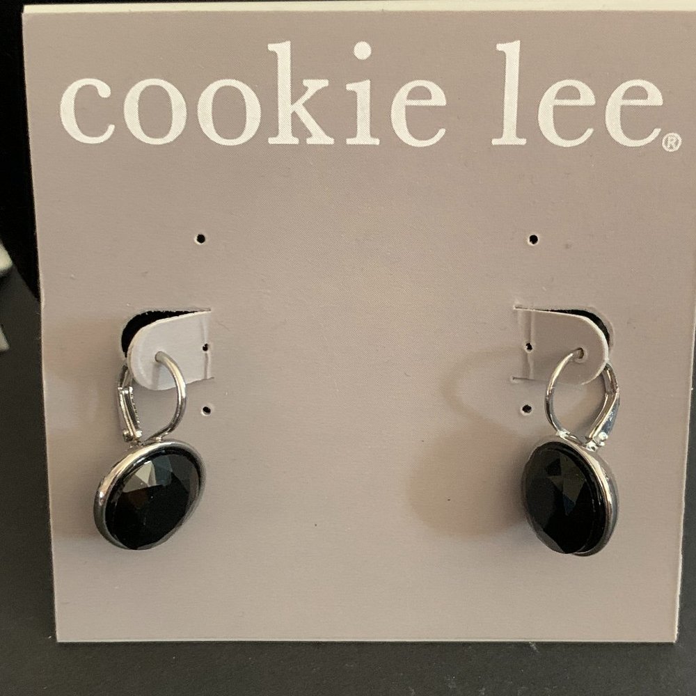 Silver and Black Earrings